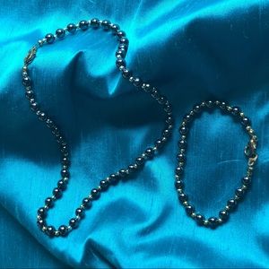 Hematite Necklace and a Bracelet